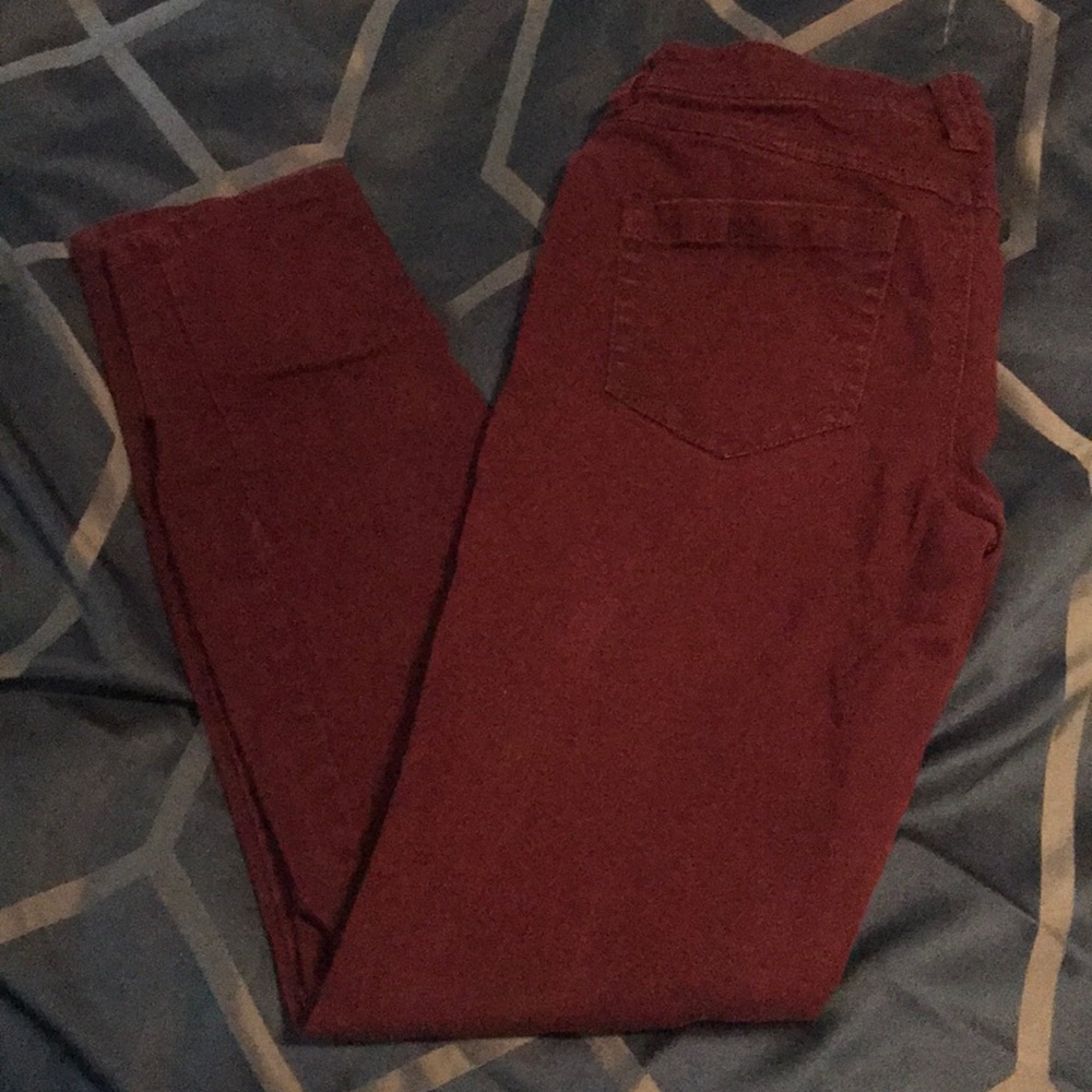Maroon jeans